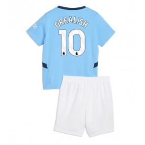 Manchester City Jack Grealish #10 Hemmakläder Barn 2024-25 Kortärmad (+ Korta byxor)